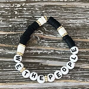 “We The People” handmade clay bead bracelet 🇺🇸